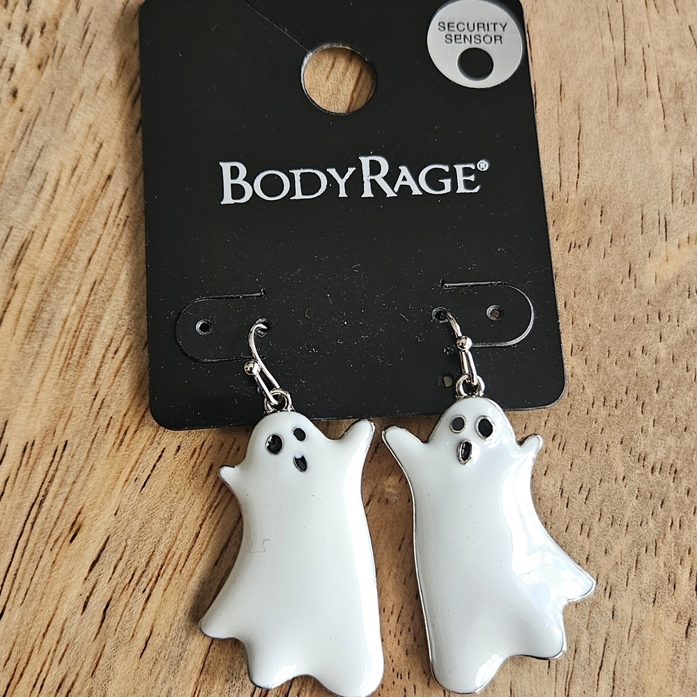 BodyRage White Ghost Drop Earrings